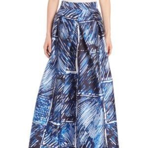 Milly Blue Patterned Skirt